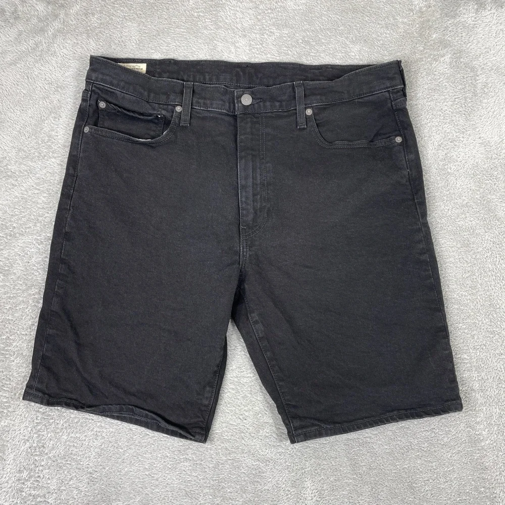 Levis Premium 511 Slim Fit Denim Shorts Mens 38x10 Black Waterless Stretch